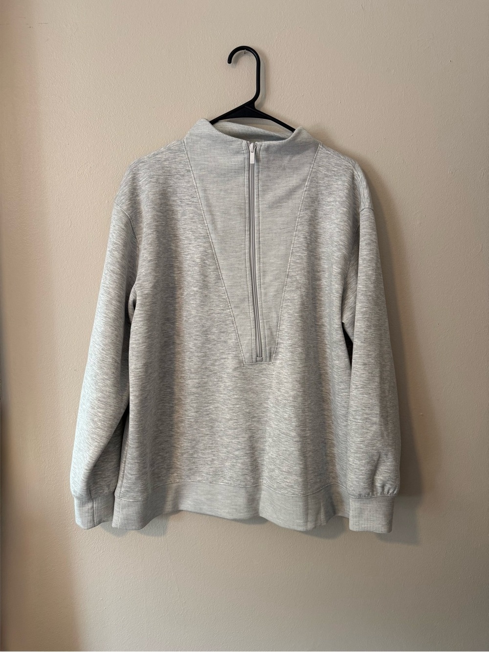 All In Motion Heather Gray Quarter-Zip Pullover Sweater